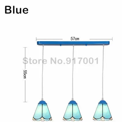 3 Heads Colorful Glass LED Pendant Lamps Light,Bedroom Suspension Hanging Ceiling Lamp - vue 12 sur 30