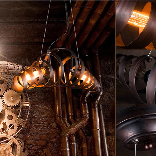 suspension vintage moderne en fer forgé pour intérieur - vue 3 sur 7