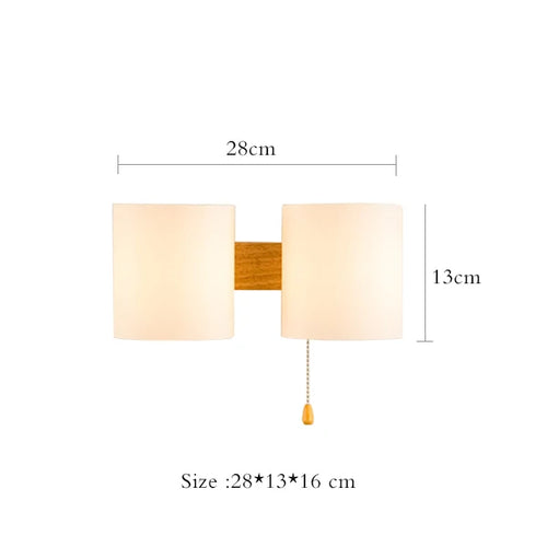 applique murale décorative nordique en verre et bois design intérieur - vue 14 sur 14