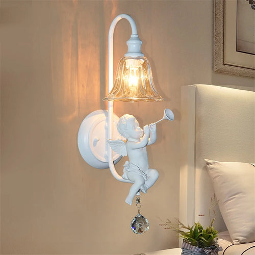 applique murale moderne ange musique pour enfant décoration - vue 2 sur 8