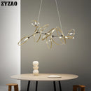 lustre led décoratif design moderne en métal pour intérieur