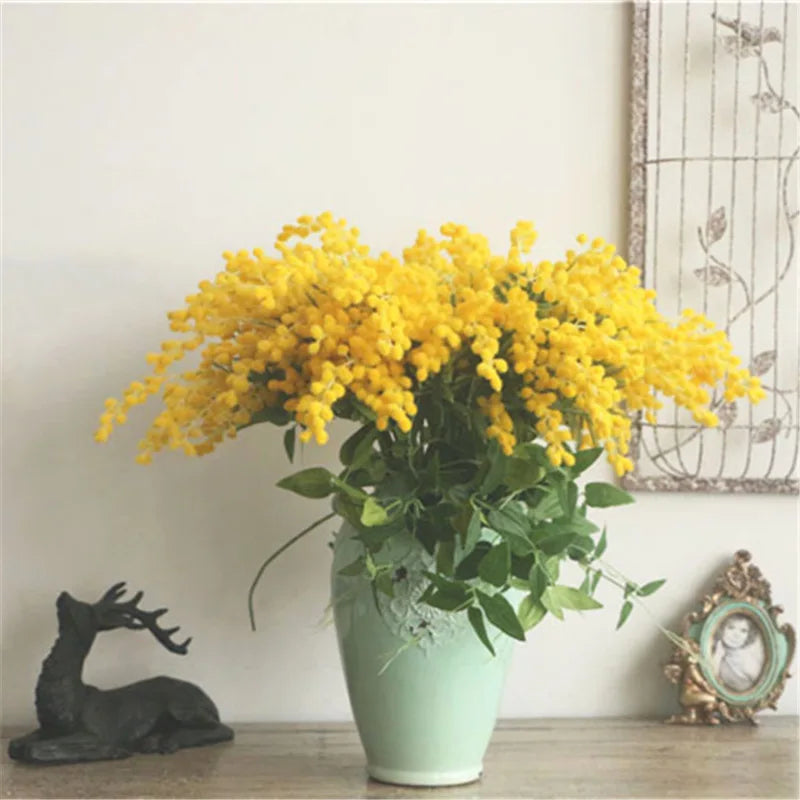 branche d'acacia fleurs artificielles pour décoration intérieure mariage - vue 2 sur 7