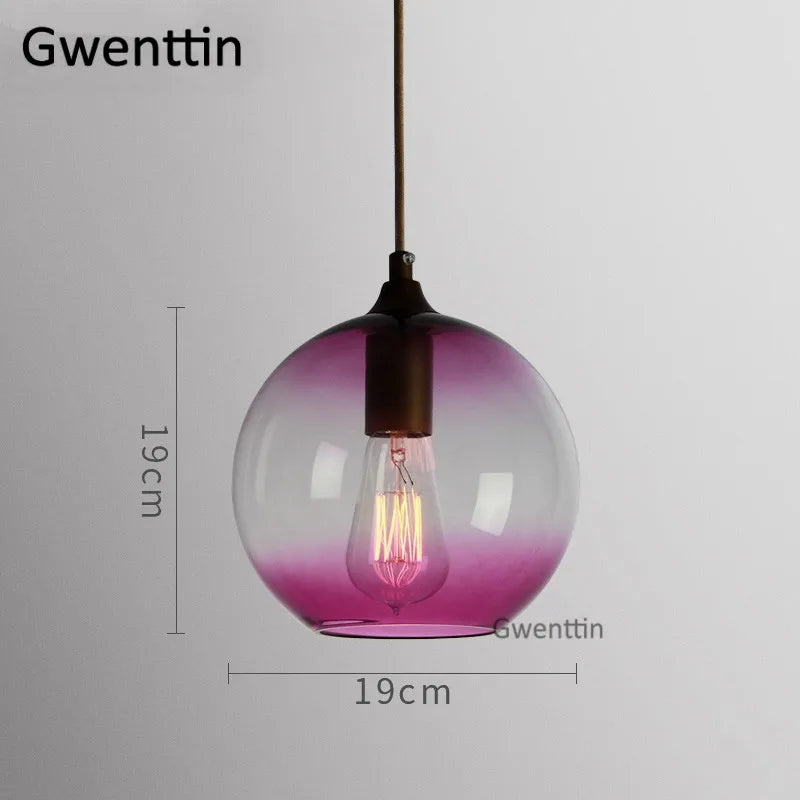 suspension moderne en verre teinté pour décoration intérieure - vue 22 sur 22