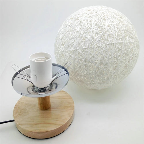 lampe de bureau vintage en bois avec protection de la vue led - vue 3 sur 5