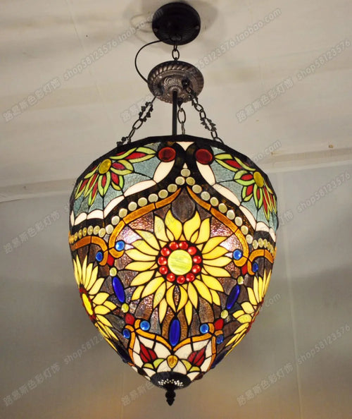 lustre vintage nord-américain créatif en verre design rétro - vue 5 sur 6