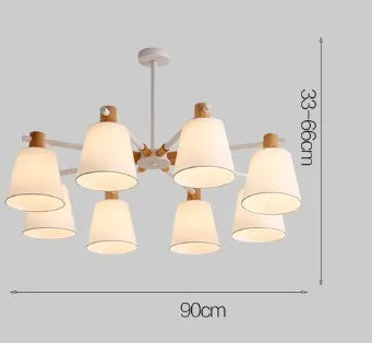 lustre à led design nordique pour éclairage suspendu moderne - vue 13 sur 17
