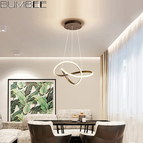 lustre à led moderne pour décoration intérieure élégante - vue 3 sur 8