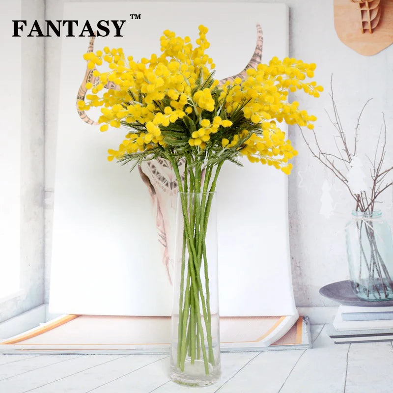 branche d'acacia fleurs artificielles pour décoration intérieure mariage - vue 1 sur 7