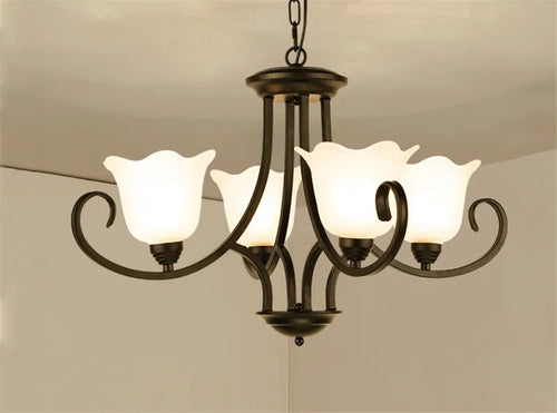 lustre suspendu en verre pour éclairage intérieur moderne - vue 10 sur 11