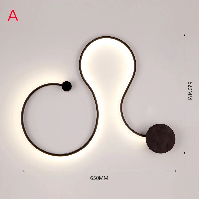 [YGFEEL] Applique murale LED Chambre moderne à côté de la lampe Étude Éclairage de lecture Applique murale Salon Décoration créative Appliques murales - vue 2 sur 14