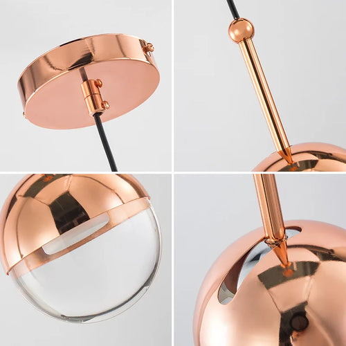 suspension led moderne nordique seeddesign dora en verre pour loft industriel - vue 8 sur 8