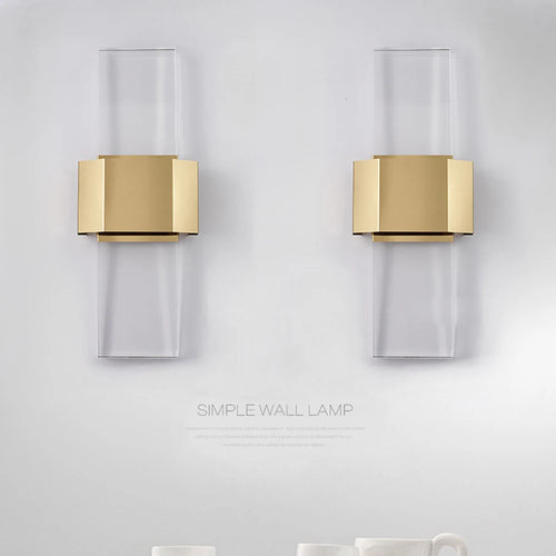 applique murale en acier inoxydable et cristal minimaliste - vue 4 sur 6