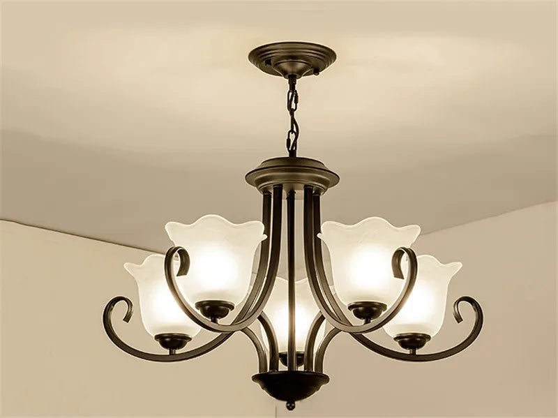 lustre suspendu en verre pour éclairage intérieur moderne - vue 8 sur 11