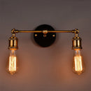 applique murale Double tête E27 Base LED lumières décoratives rétro Style classique cuivre applique murale pour chambre couloir barre