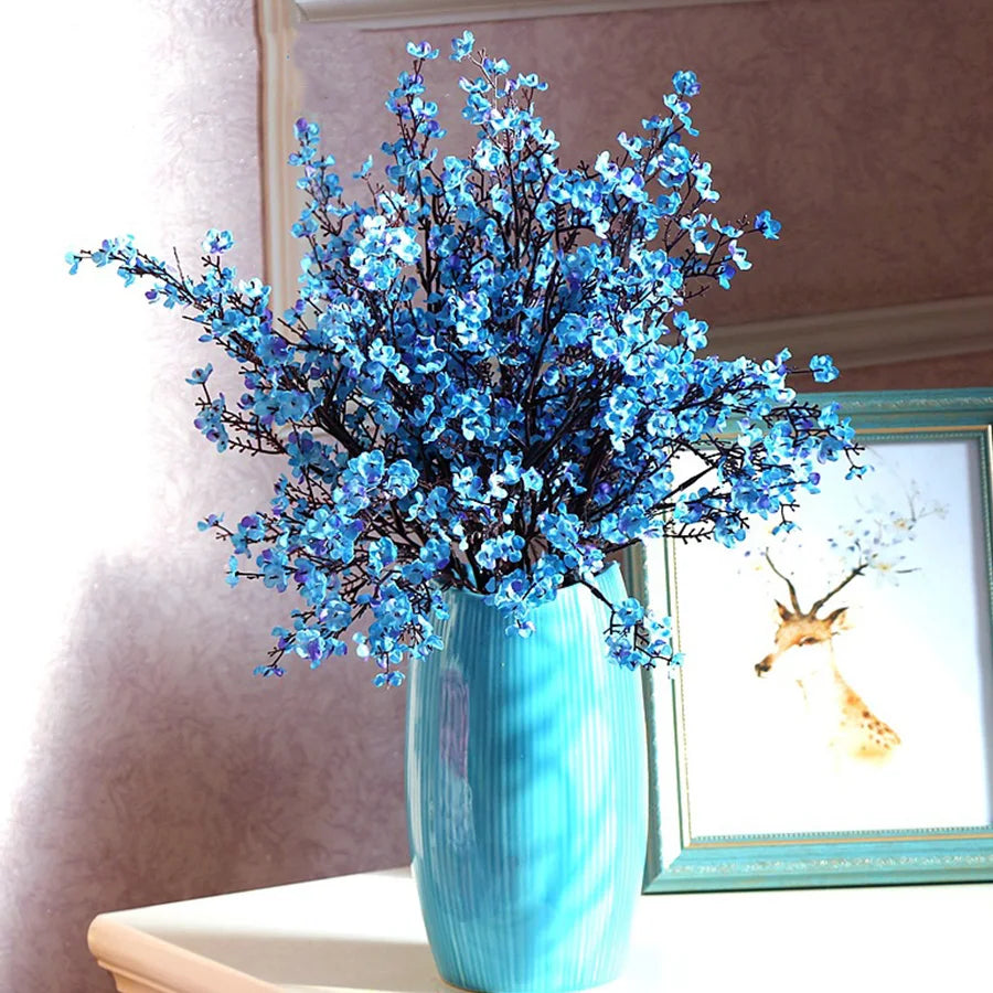 branche fleur cerisier rose en plastique pour décoration mariage et bricolage - vue 4 sur 13