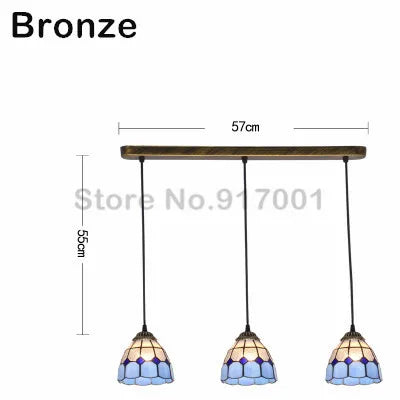 3 Heads Colorful Glass LED Pendant Lamps Light,Bedroom Suspension Hanging Ceiling Lamp - vue 13 sur 30