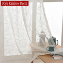 Voilage tulle brodé rayé style moderne salon chambre