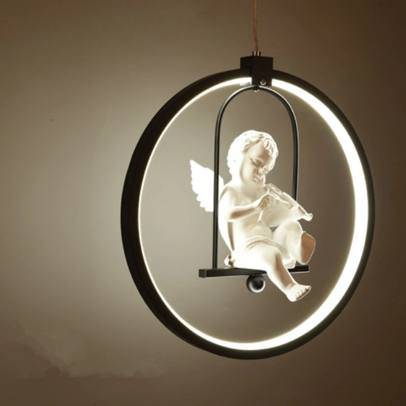 suspension moderne gzmj suspension ronde acrylique led hôtel - vue 10 sur 10