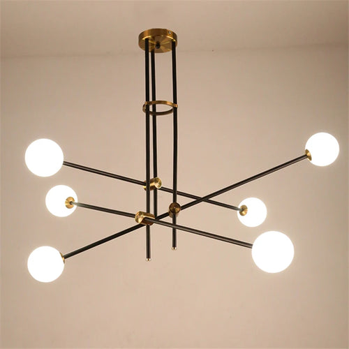 suspension magic beans design simple en verre et molécules - vue 6 sur 6