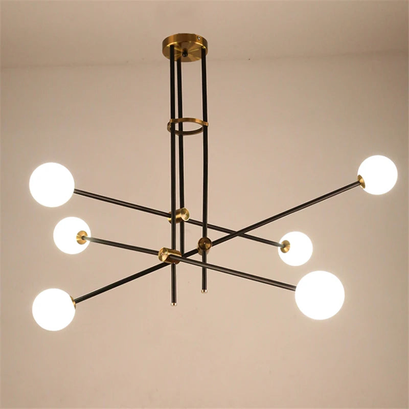 suspension magic beans design simple en verre et molécules - vue 5 sur 6
