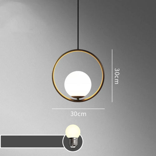lustre à led rétro en verre pour décoration intérieure - vue 9 sur 13