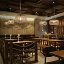 lustre rétro en corde de chanvre pour restaurant bar café