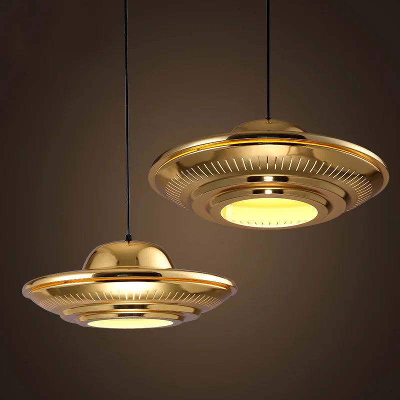 gzmj suspension ufo moderne en métal plaqué décoration - vue 3 sur 8