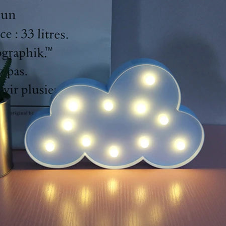 lampe led 3d nuage étoile lune veilleuse cadeau enfants décoration - vue 11 sur 16