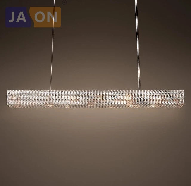 suspension en cristal rétro avec éclairage led élégant - vue 3 sur 6