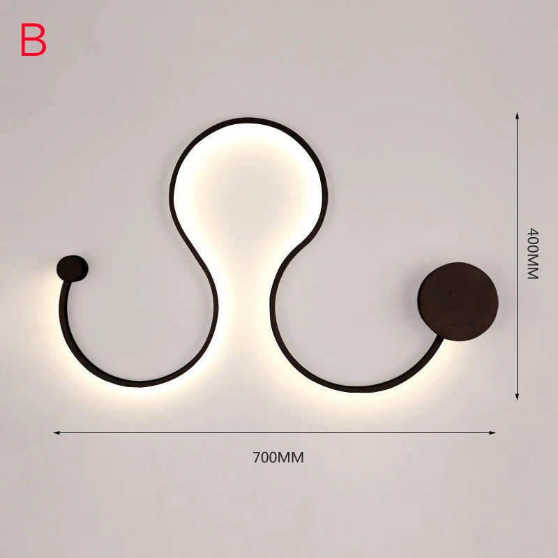 [YGFEEL] Applique murale LED Chambre moderne à côté de la lampe Étude Éclairage de lecture Applique murale Salon Décoration créative Appliques murales - vue 3 sur 14