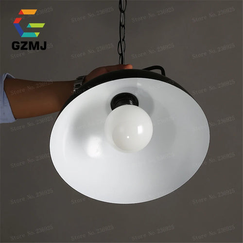 suspension style loft led vintage industriel noir - vue 7 sur 12