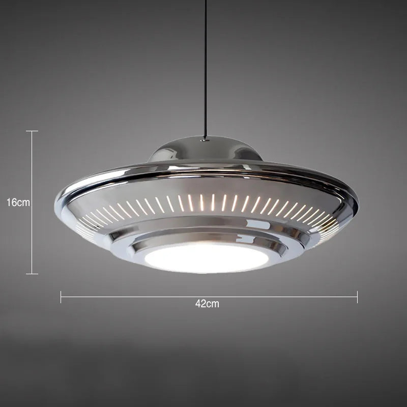 gzmj suspension ufo moderne en métal plaqué décoration - vue 8 sur 8