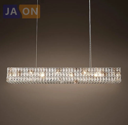suspension en cristal rétro avec éclairage led élégant - vue 2 sur 6