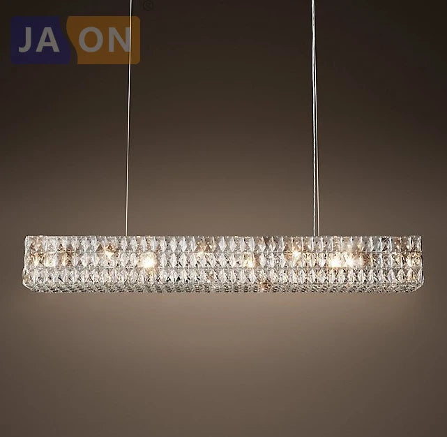 suspension en cristal rétro avec éclairage led élégant - vue 2 sur 6