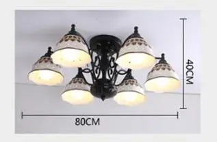 plafonnier en céramique style européen ambiance rétro pour intérieur - vue 9 sur 9