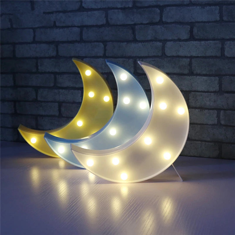 lampe led 3d nuage étoile lune veilleuse cadeau enfants décoration - vue 4 sur 16