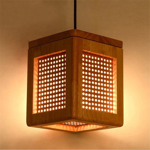 luminaires suspendus modernes en bois gzmj pour loft décor - vue 6 sur 6