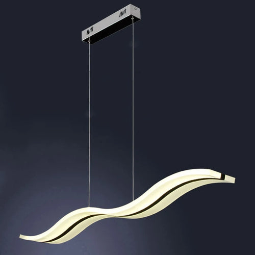 suspension moderne acrylique design vague gzmj led luminaire - vue 3 sur 7
