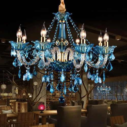 lustre en cristal pour éclairage de restaurant et café - vue 3 sur 8