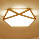 plafonnier led en bois créatif pour éclairage général