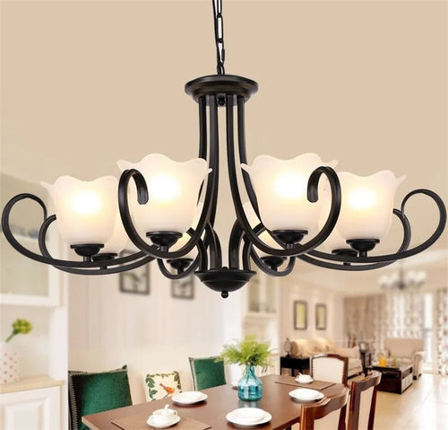 lustre suspendu en verre pour éclairage intérieur moderne - vue 7 sur 11