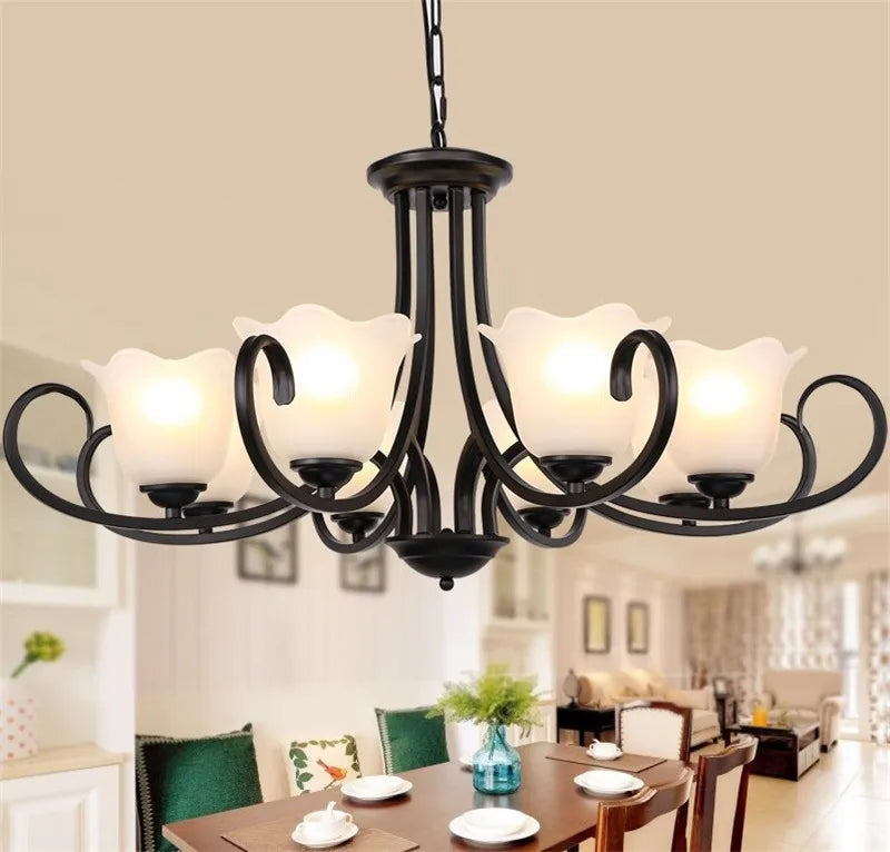 lustre suspendu en verre pour éclairage intérieur moderne - vue 6 sur 11