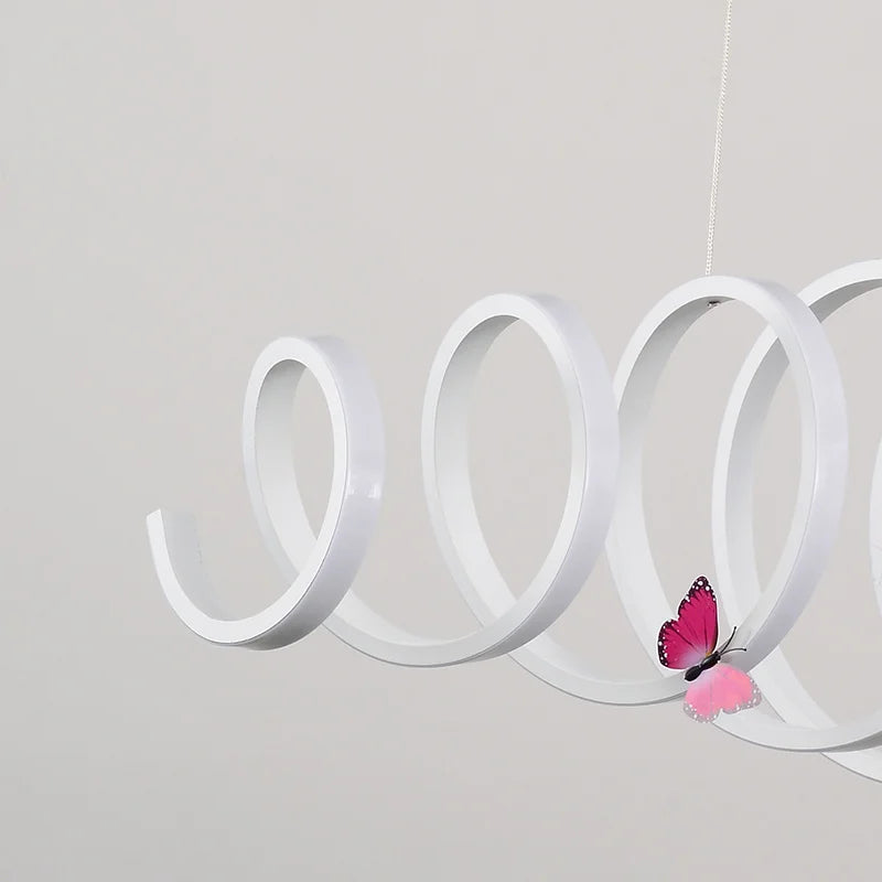 lustre moderne en aluminium avec lumières leds intégrées - vue 6 sur 6