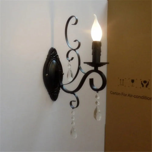applique murale rétro en fer pour décoration intérieure et extérieure - vue 4 sur 12
