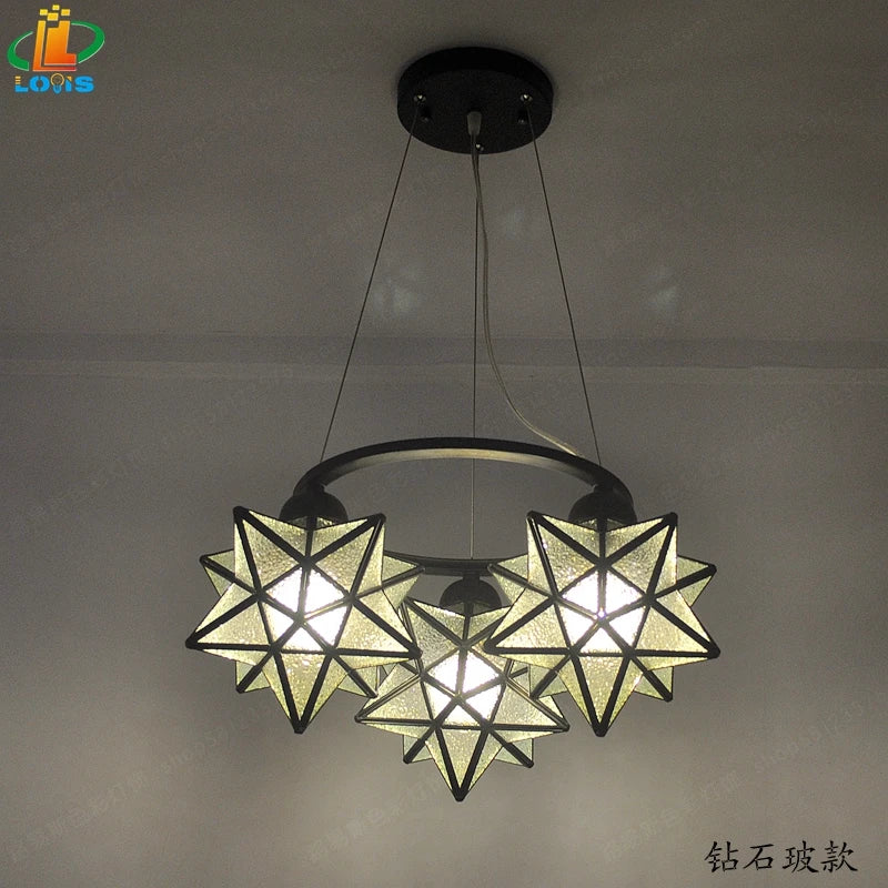 lustre pentacle créatif pour bar restaurant et intérieur - vue 4 sur 9