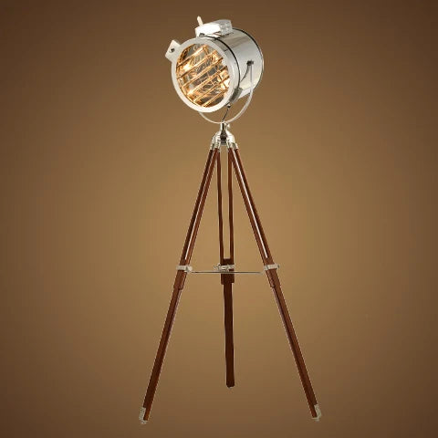 lampe de sol rétro industrielle style navale nordique - vue 12 sur 15