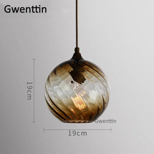 suspension moderne en verre teinté pour décoration intérieure - vue 20 sur 22