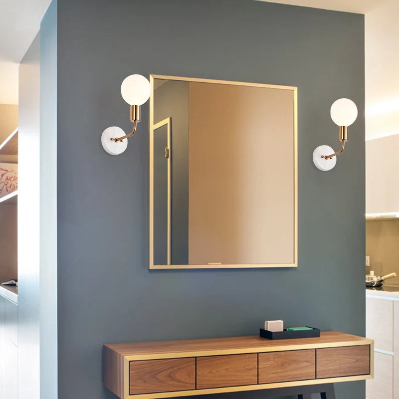 applique murale en marbre et verre design nordique pour décoration intérieure - vue 3 sur 6