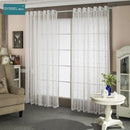 Voilage brodé floral festonné style américain salon chambre