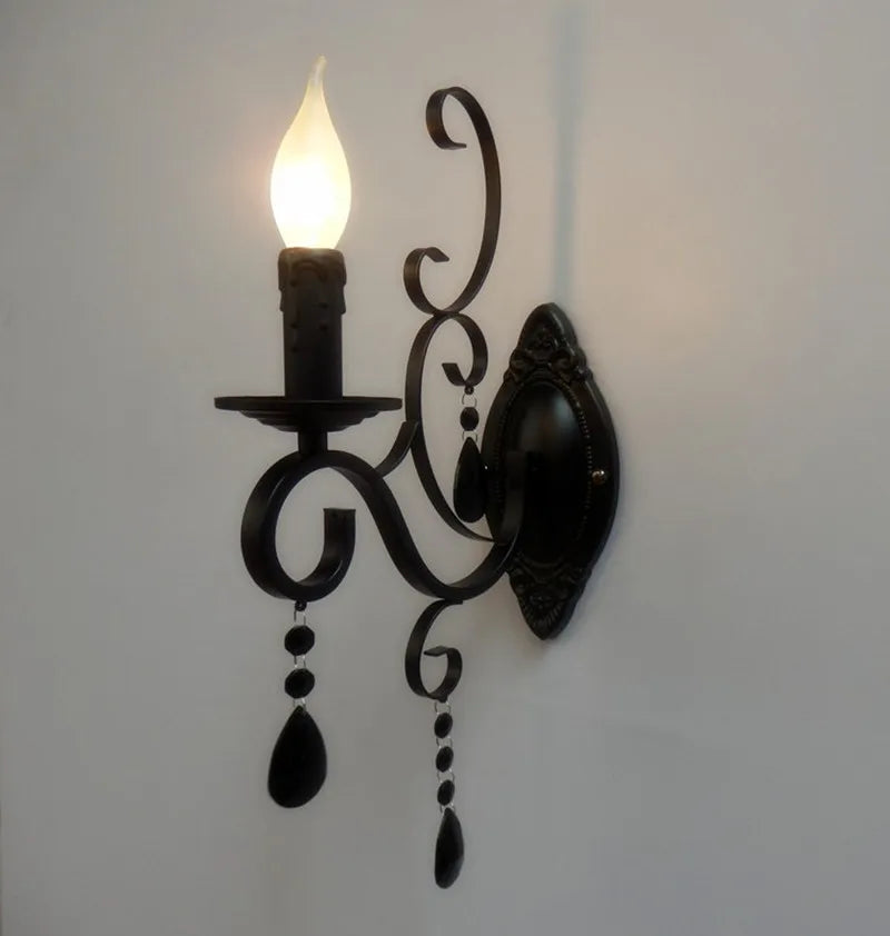applique murale rétro en fer pour décoration intérieure et extérieure - vue 12 sur 12
